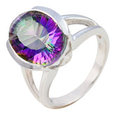 Aisha Multicolor Solitaire Ring with Gemstone Glow